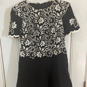 Black and White Floral Dress